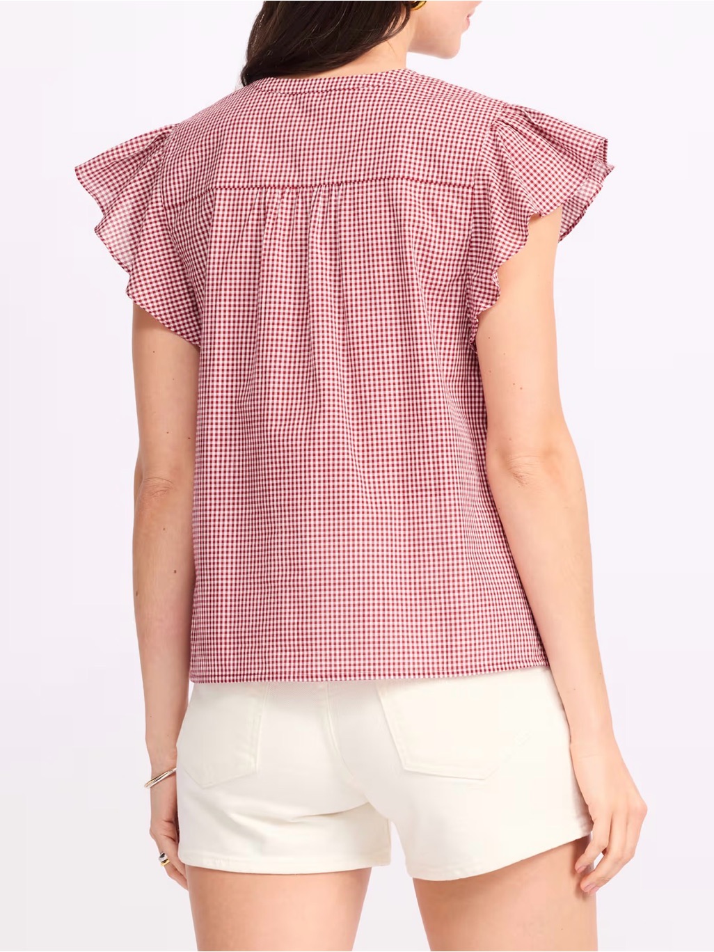 Market & Spruce Emile Cotton Blouse Red Large Nwt Stitch Fix — image 2 of 8